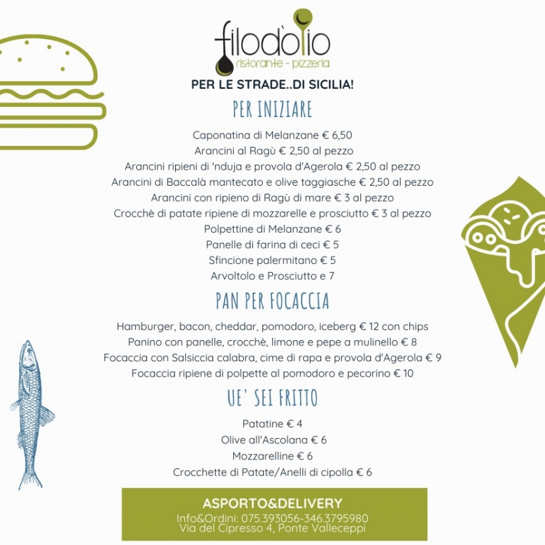 menu ristorante 21