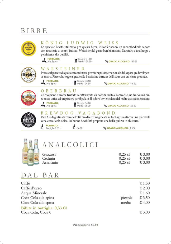 Sfoglia il menu