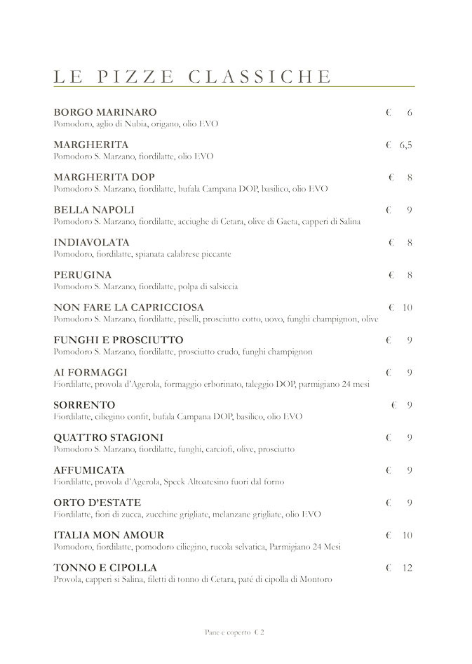 Sfoglia il menu