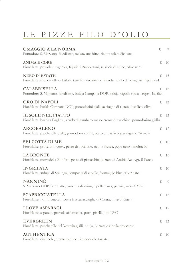 Sfoglia il menu