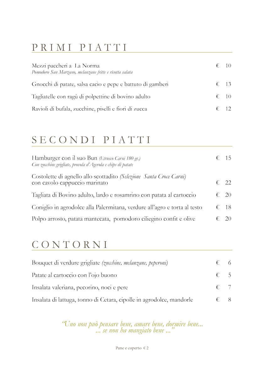 Sfoglia il menu