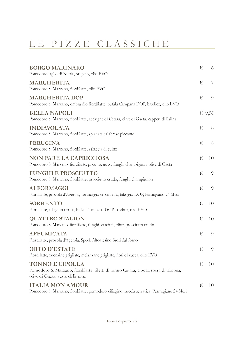 Sfoglia il menu