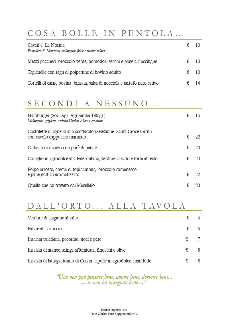 Sfoglia il menu