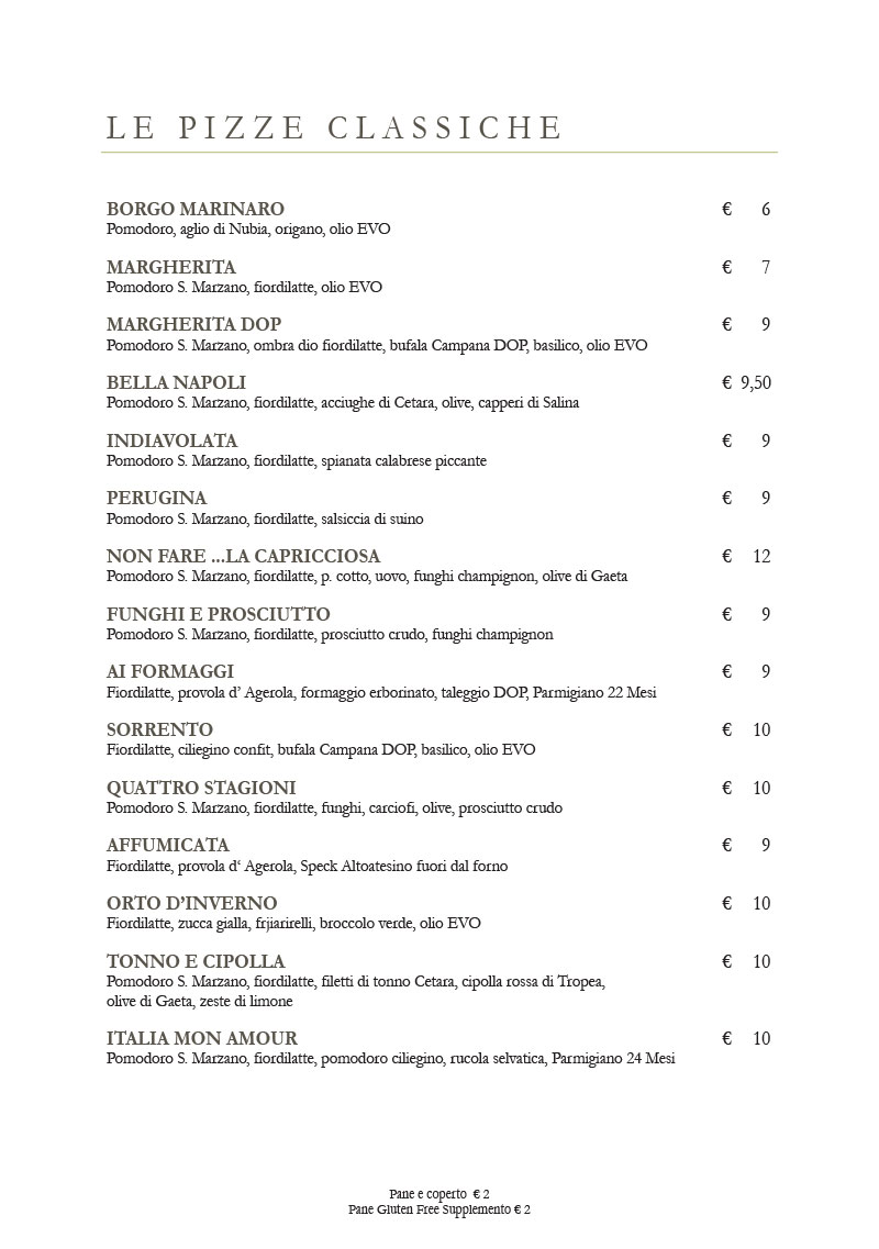 Sfoglia il menu