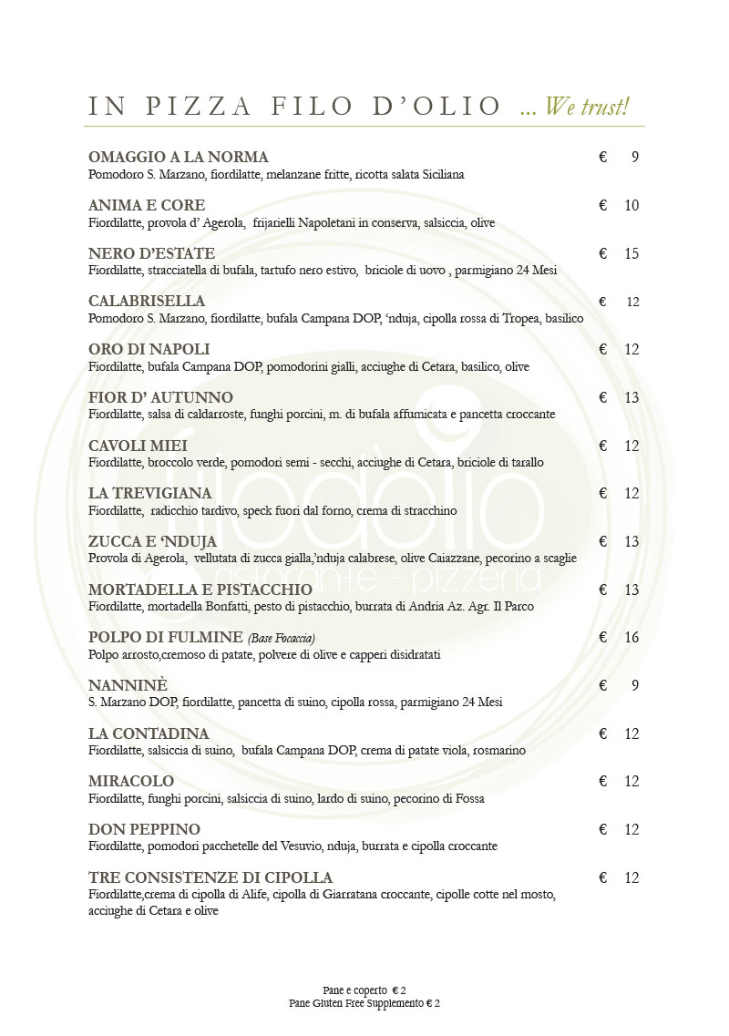Sfoglia il menu